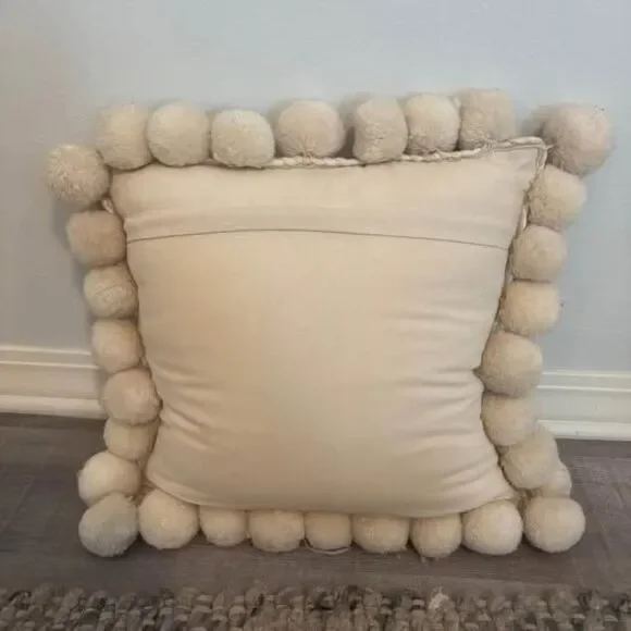 Beige Textured Throw Pillow - Picture 2 of 5